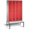4-person clothing locker with under bench seat (Evo)